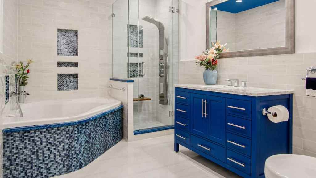 blue bathroom remodel ideas